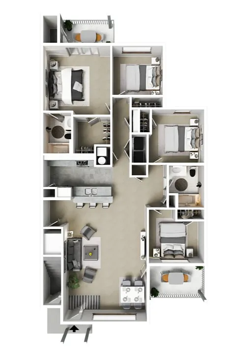 Floor plan 4 X 2