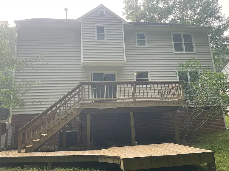 Rear View - large deck with landing