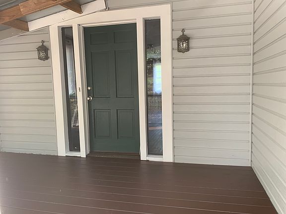 Front door on screened porch