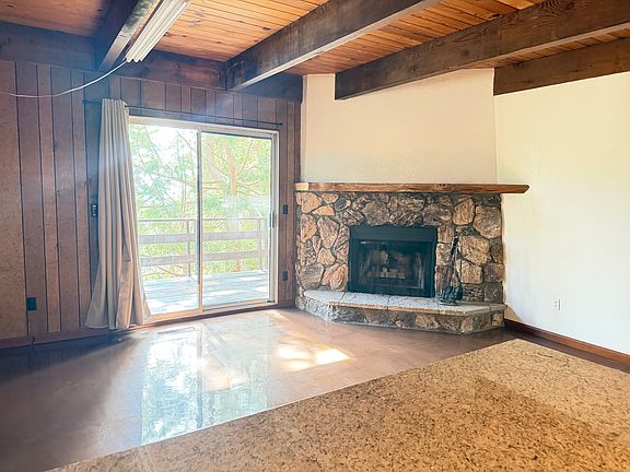 Living room with fireplace.