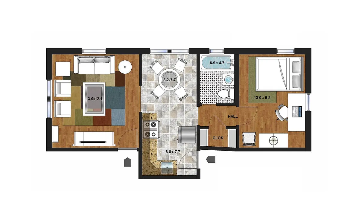 Floor plan 1 Bedroom