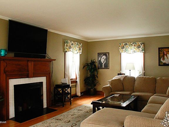 Spacious Living Room with Fireplace