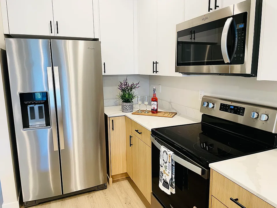 Kitchen with Smart Stainless steel appliances