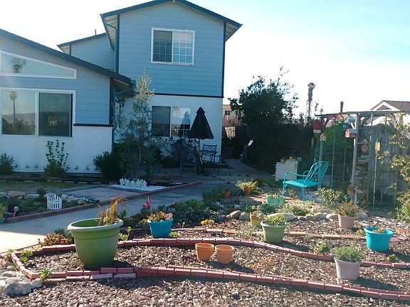 Backyard view of house
