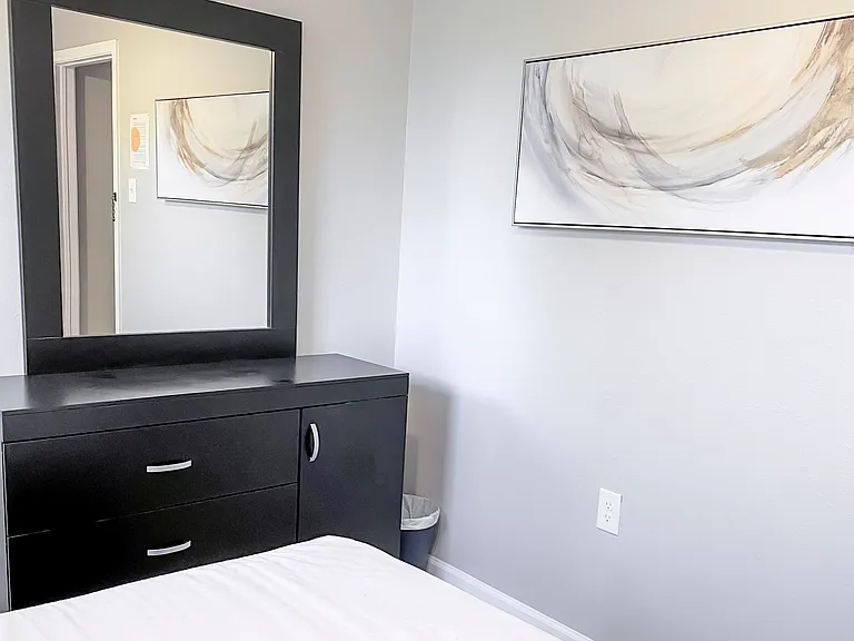 Bedroom 3 Large Dresser, Mirror and Wall Art