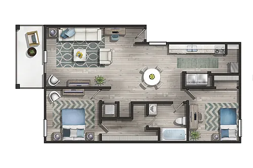 Floor plan The Emory Renovated