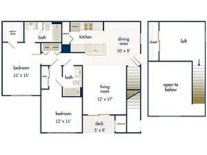 Floor plan The Manomet with Loft