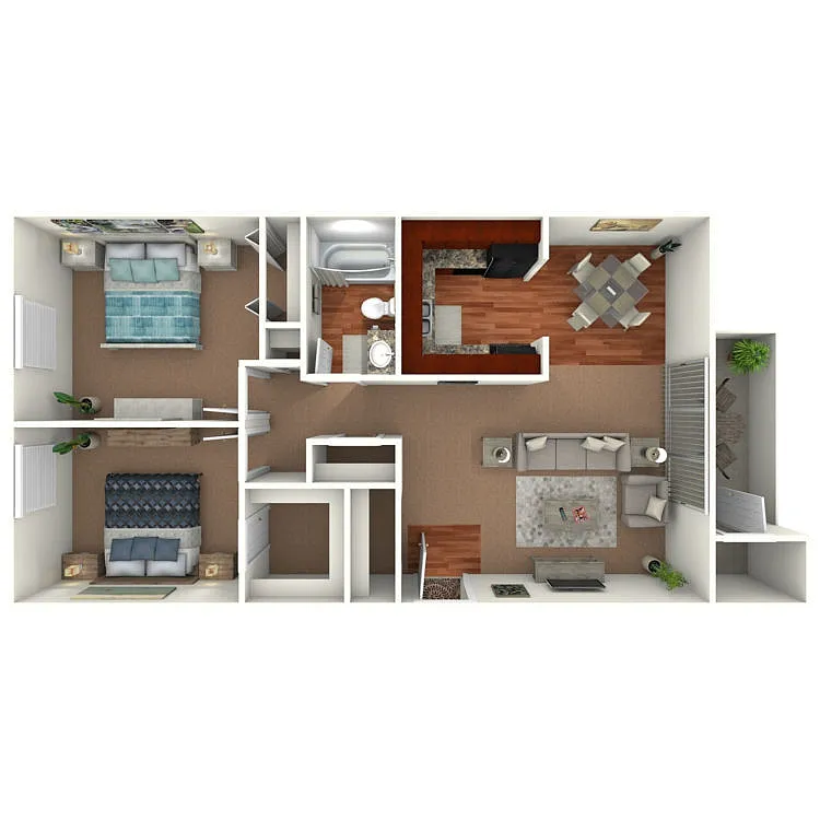 Floor plan The Evergreen 2B 1BB