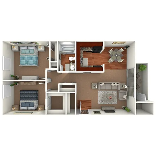 Floor plan The Evergreen 2B 1BB