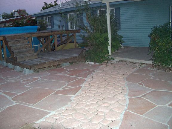 back flagstone patio