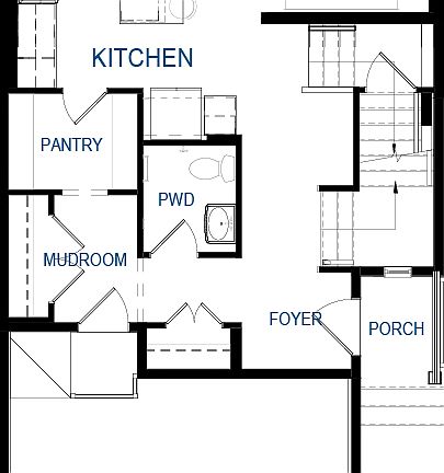 A blackline drawing of the Purcell 24 model by Brookfield Residential