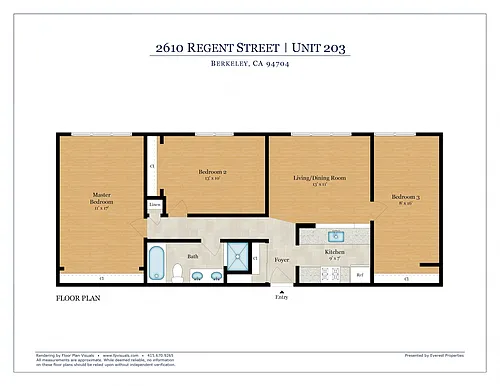 Floor plan 3 Bedrooms, 1 Bathroom