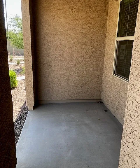 Front patio for coffee