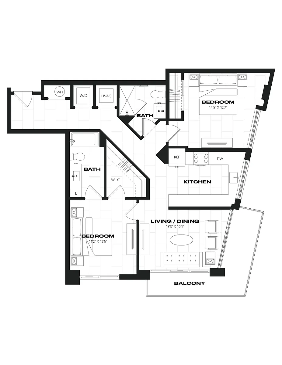 Floor plan 2 Bed/2 Bath-C4.1