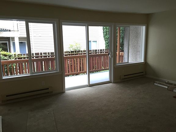 living room with deck