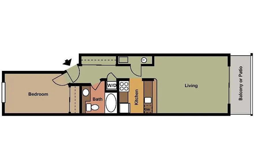 Floor plan 1x1 Deluxe