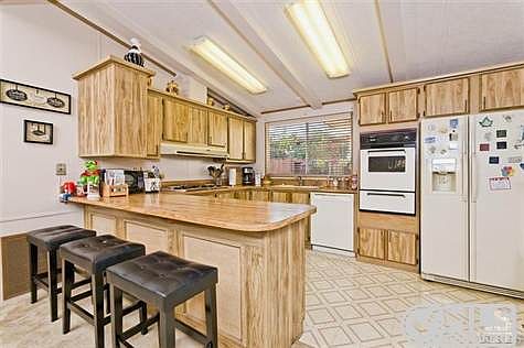 Smooth-surface countertop in this functional kitchen.