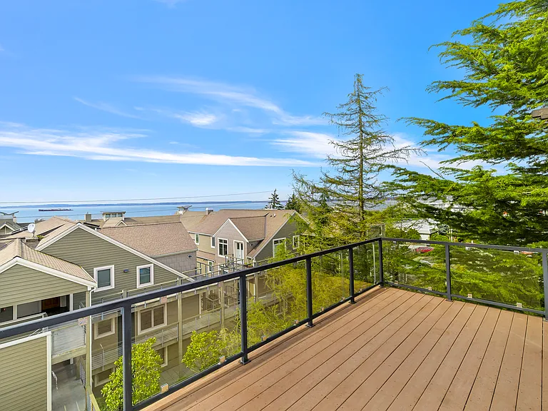 Living room deck looking north.