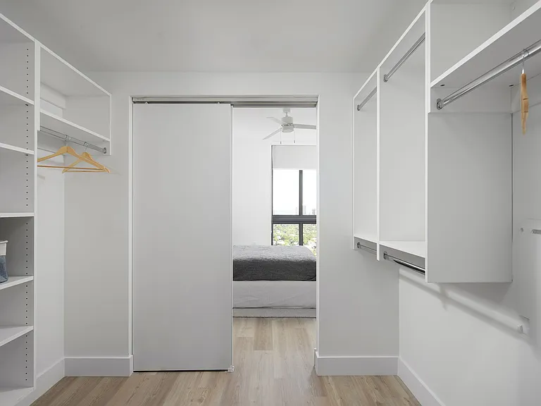 Closets provide amble space for your wardrobe