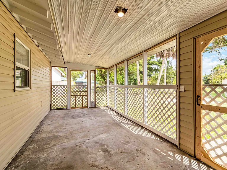 Screened in back patio