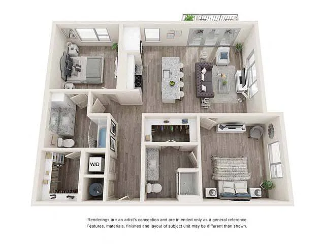 Floor plan Two-Bedroom (B4)