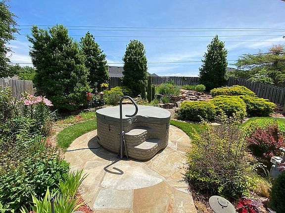 Back yard with Hot tub