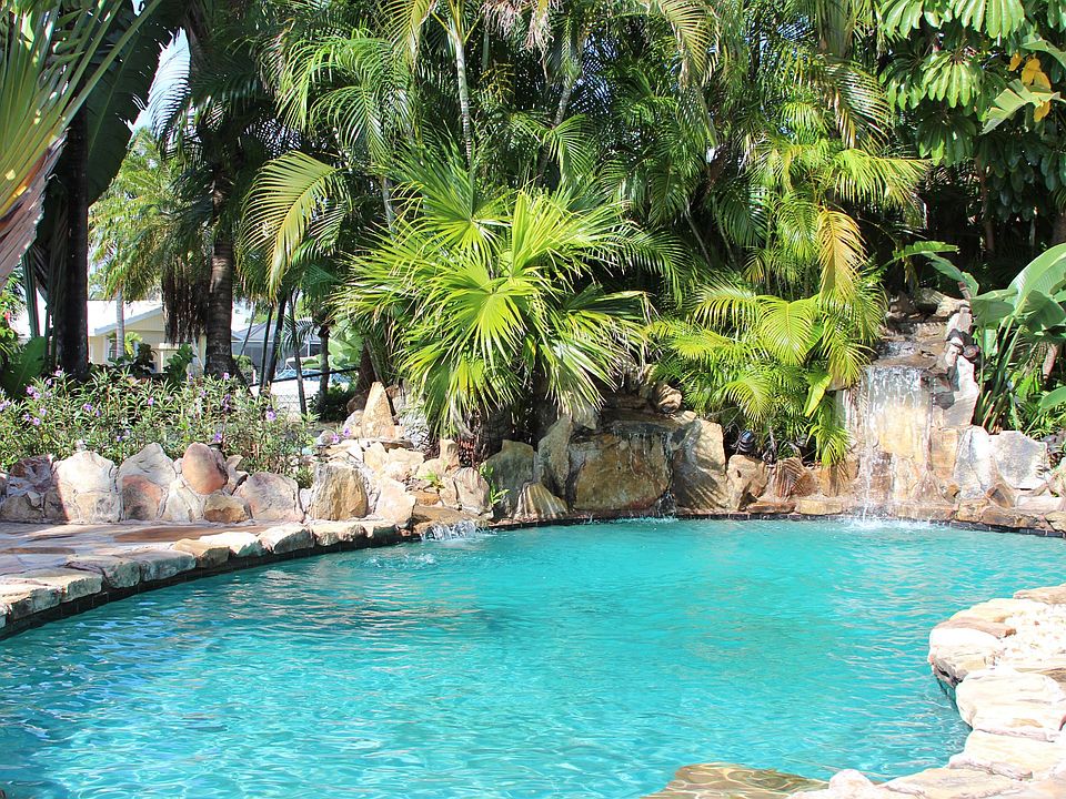 Pool with 3 waterfalls