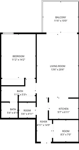 Floor plan 1Bedroom