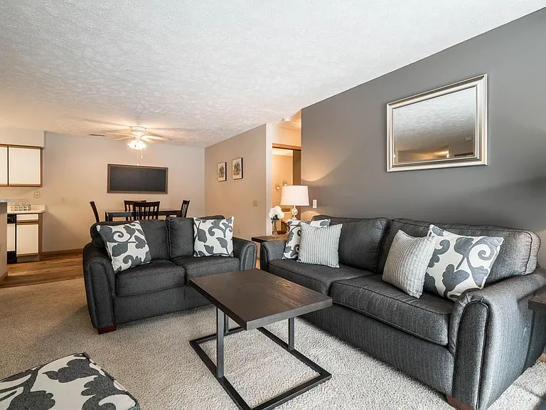 Open living and dining spaces create a seamless flow for everyday living and easy entertaining.