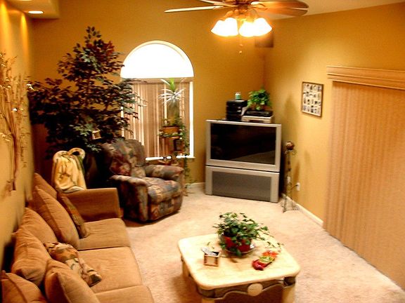 Sunken Family Room with Skylights