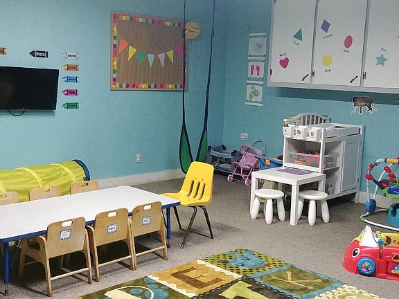 In-home daycare in garage