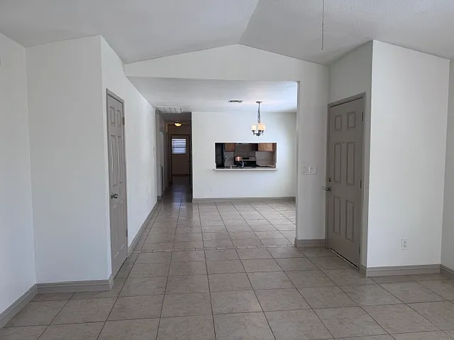 Front door / Dining / Kitchen combo View