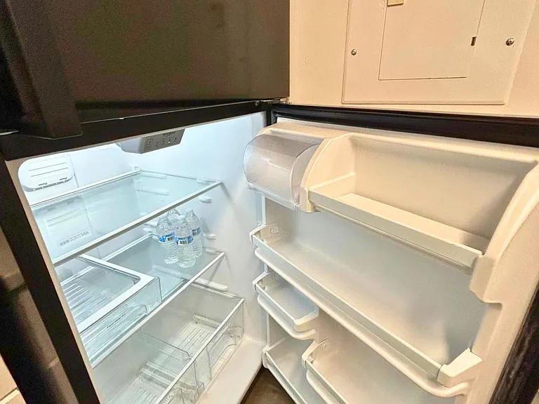 Full-size fridge, perfect for short and extended stays.