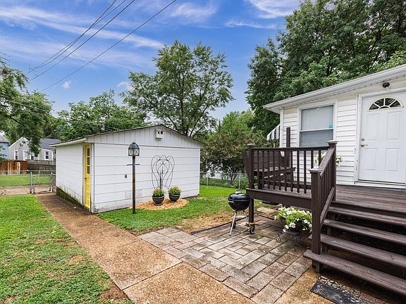 Detached one-car garage with alley access
