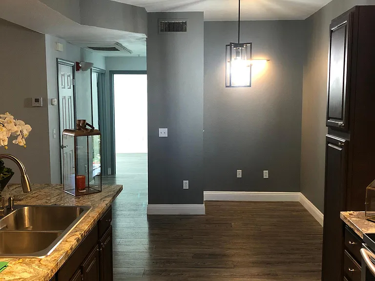 Kitchen and Den for studying, dinning table.