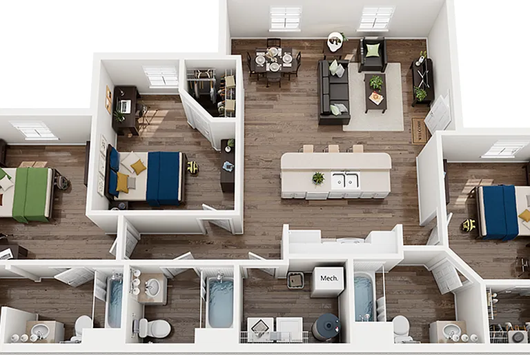The Province Greensboro 3x3 Floor Plan The Province Greensboro 3x3 Floor Plan