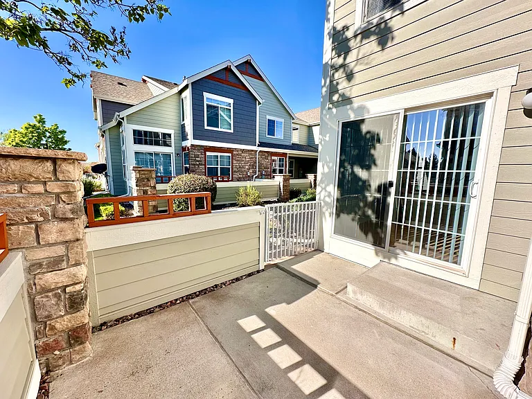 Fenced in patio.