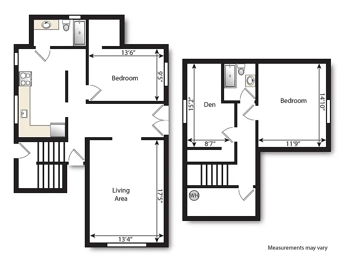 Floor plan Two Bedroom Two Bathroom