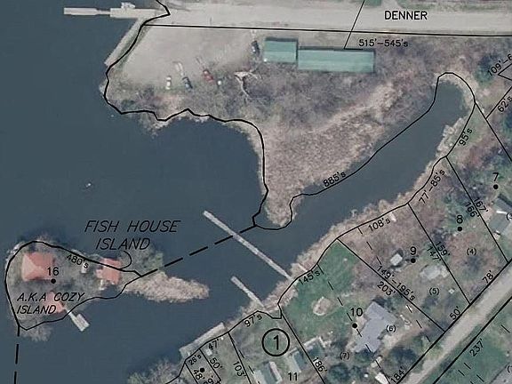 Tax map showing waterfront