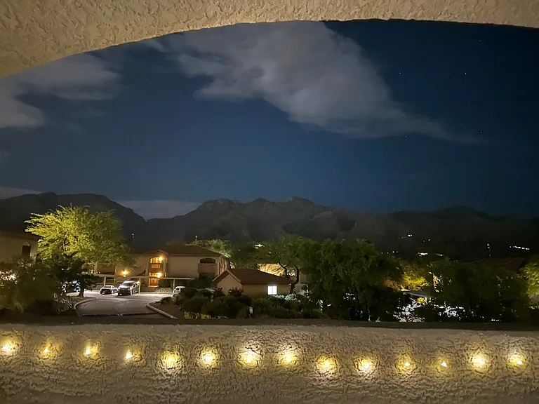 Night-time view of the Catalinas