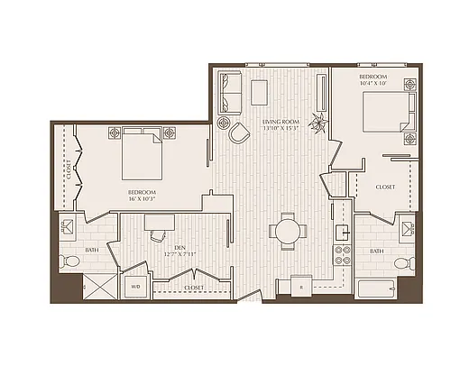 Floor plan B18.Den.H