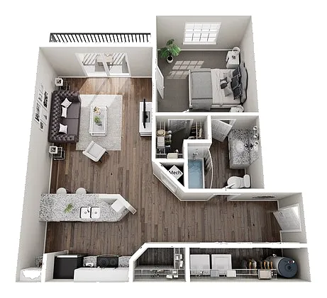 Floor plan 1x1-Classic