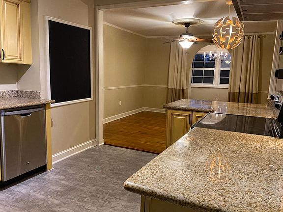 Kitchen and living room area.