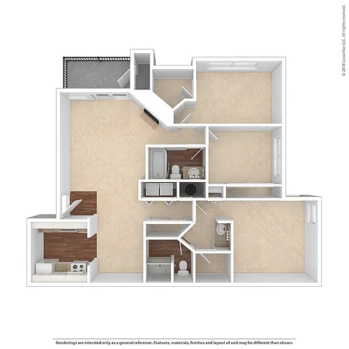 Floor plan 3x2 Renovated