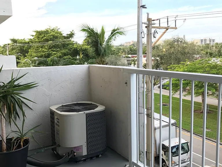 Balcony with AC unit