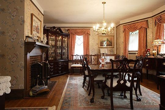 Formal Dining Room with Fireplace