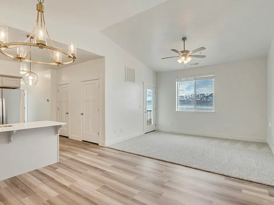 Living Room, Entry & Kitchen