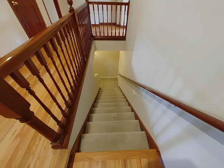 stairs to lower level with 3 additional BR's