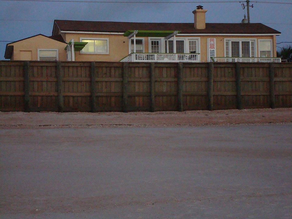 New seawall (prior to metal roofing)