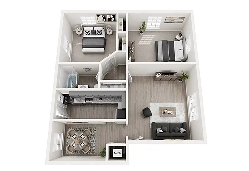 Floor plan Two Bedroom